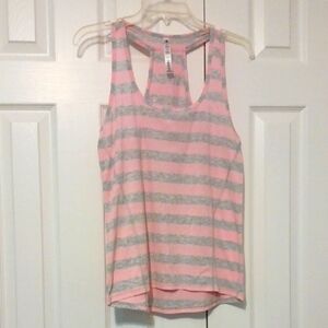 Active Life Pink and Gray Racerback Tank Top